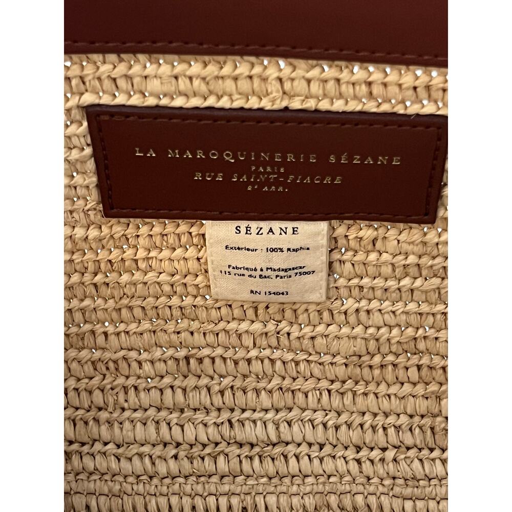 La Maille Sezane Simona Pouch in Natural Raffia Embroidery✨ - Picture 8 of 9